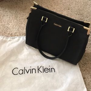 black & gold calvin klein bag
